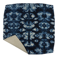 26" Linen Floor Pillow - Indigo (Side Zip)